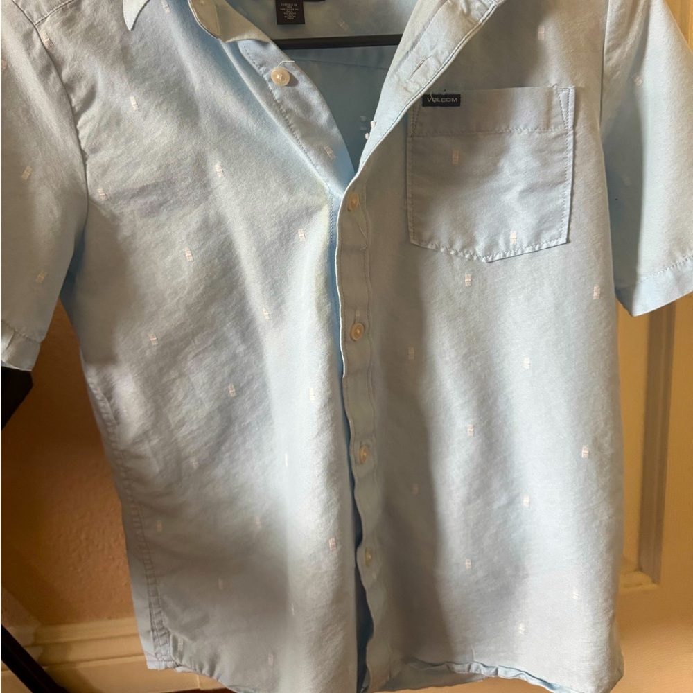 Volcom Light Blue Short Sleeve Shirt